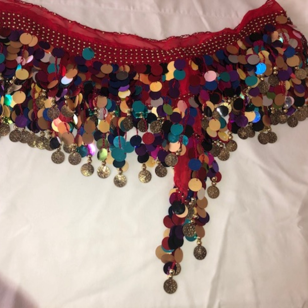 Multi-colored hip scarf